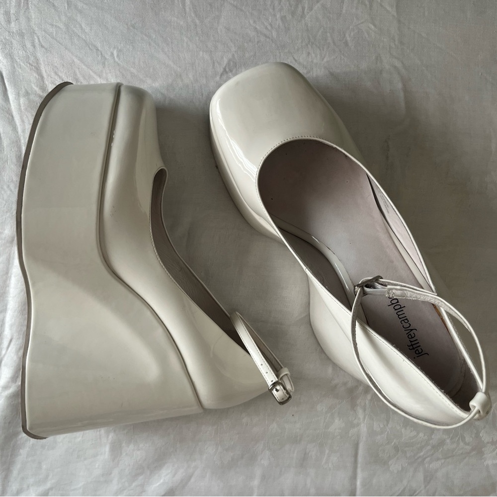Jeffrey Campbell Yazmin White Platform Shoes